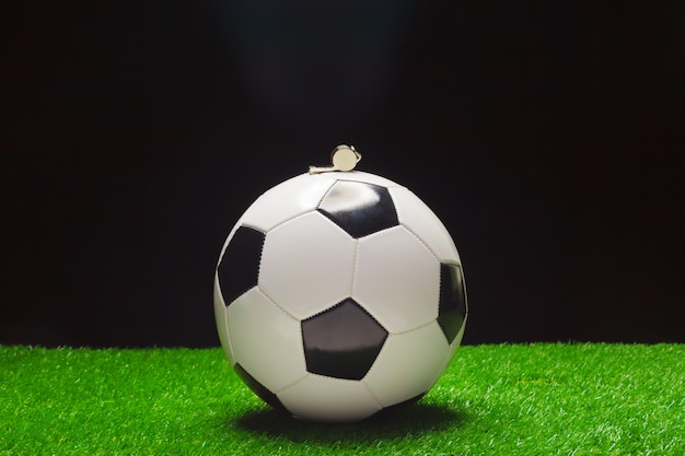 Football ball with whistle