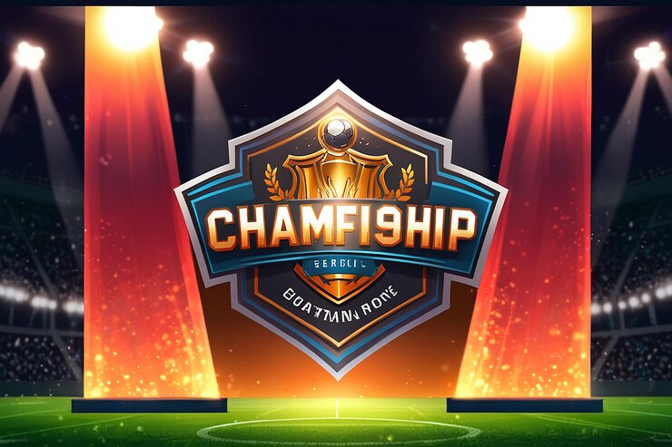 Photo football championship banner template