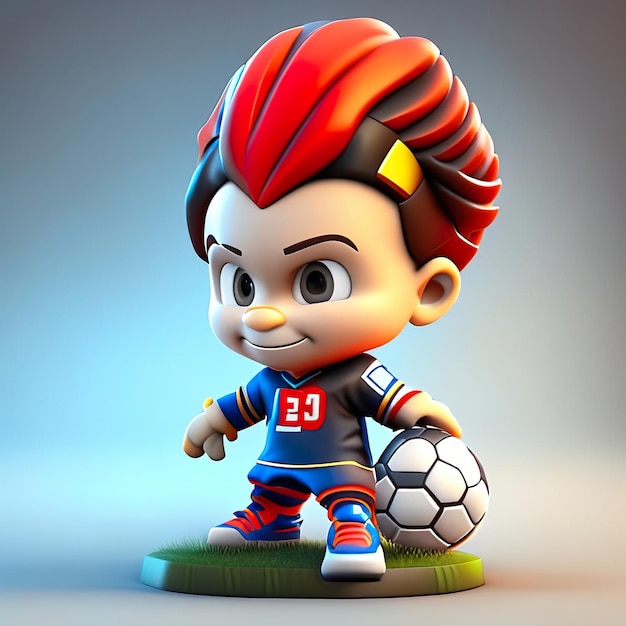 Football character mascot in 3d Generative AI