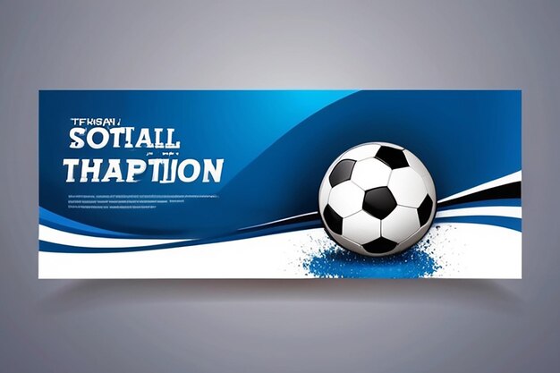 Football Competition Flyer or Poster Template with Golden Realisti