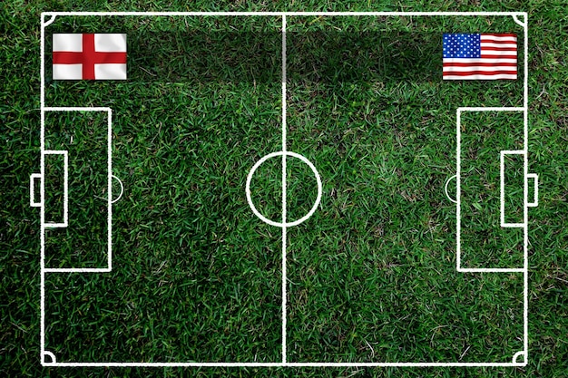 Football Cup competition between the national England and national America