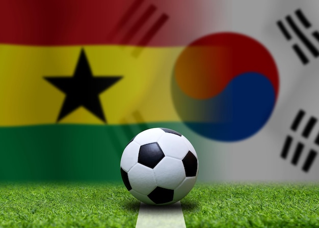 Football Cup competition between the national Ghana and national South Korea