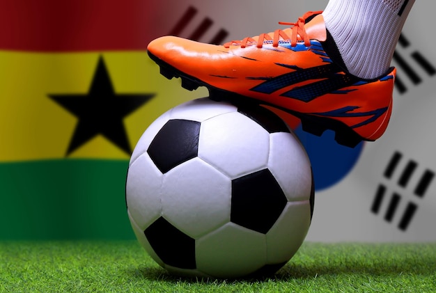 Football Cup competition between the national Ghana and national South Korea