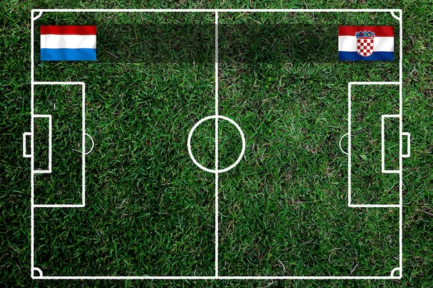 Football Cup competition between the national Netherlands and national Croatia