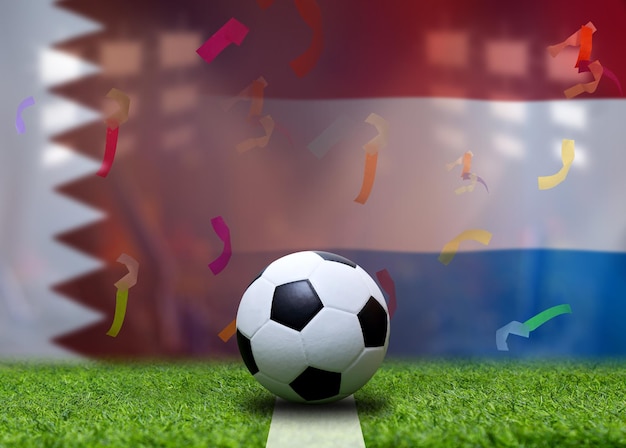 Football Cup competition between the national Qatar and national Netherlands