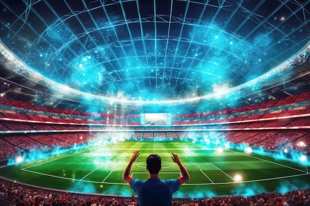 サッカースタジアムでサッカーファン ⁇ 接続された施設と5Gがスポーツ業界に革命をもたらす