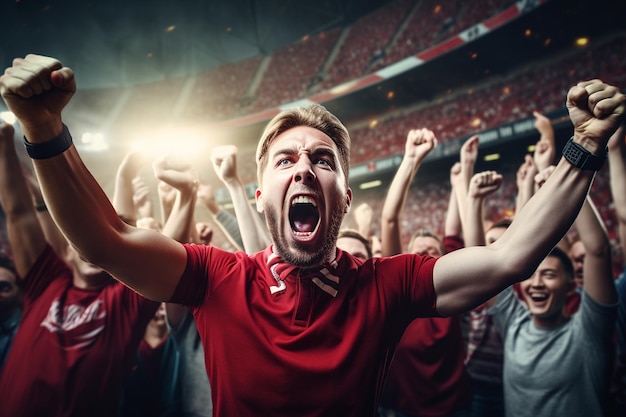 Football Fanatics Cheer Their Beloved Team