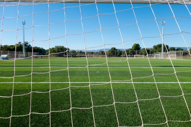 Photo football field in a sport complex