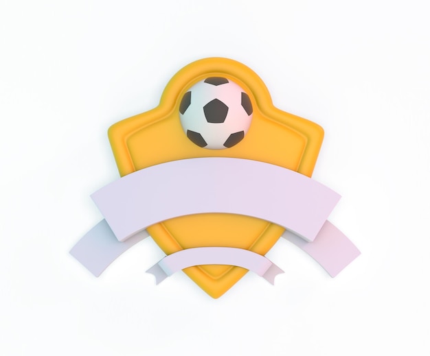 football and frame top view in white background
