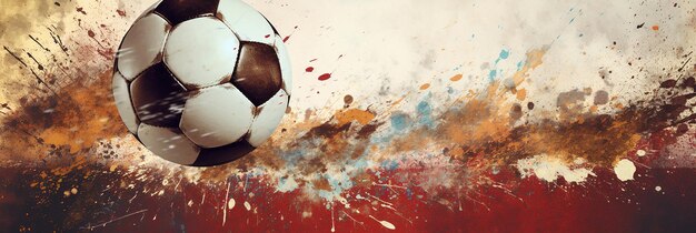 Football on Grunge Style Background