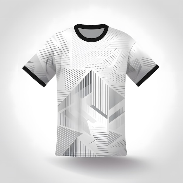 Foto la maglia da calcio simula elementi geometrici