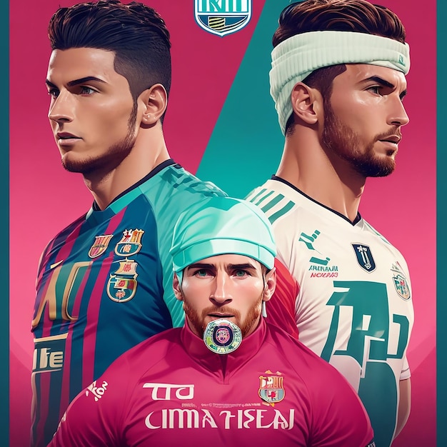 Photo football match poster