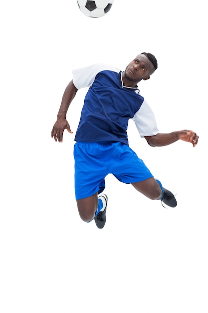 Футболист в синем шаре