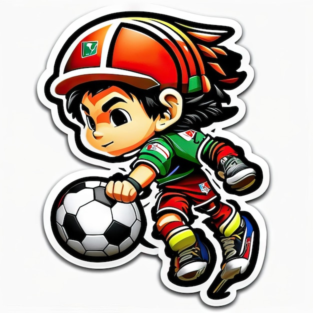 Photo football player sticker