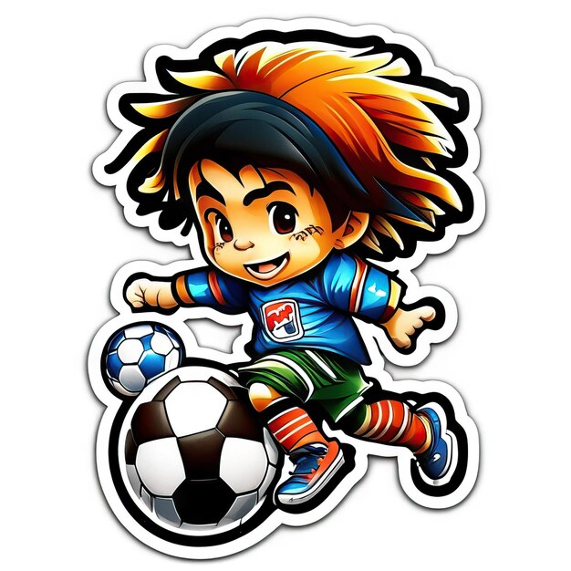 Photo football player sticker