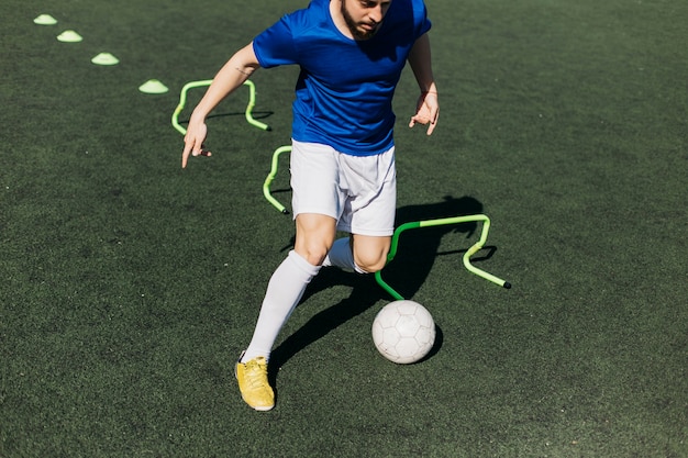 Foto allenamento del giocatore di football