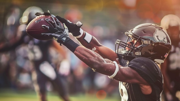 a football player with a helmet that says american on it