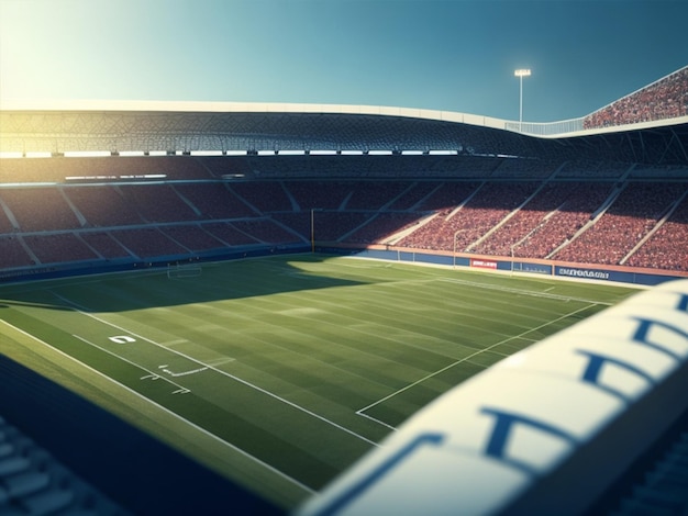 Photo football soccer stadium photography 8k hd ultra realistic detailed