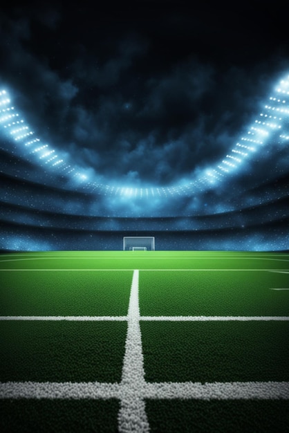 Photo football stadium at night background