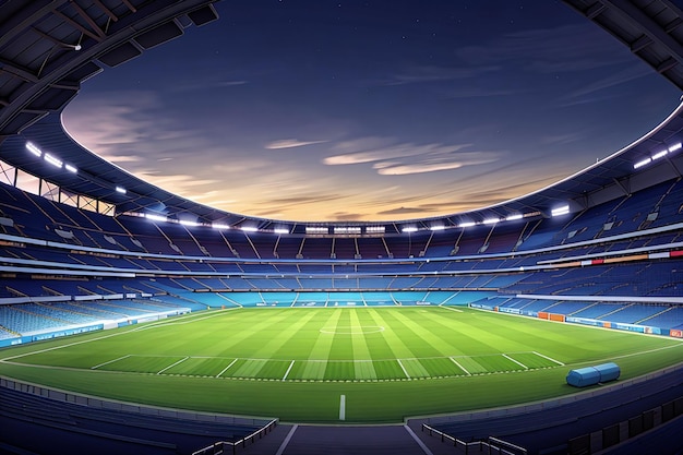 Premium Photo | Football stadium at night top view of a soccer stadium ...