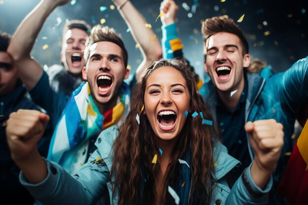 Foto i tifosi della squadra di calcio assaporano il giorno della partita franz