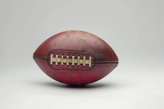 Photo a football with a brown leather cover and a white background