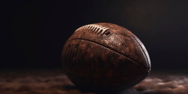 Photo a football with the word football on it