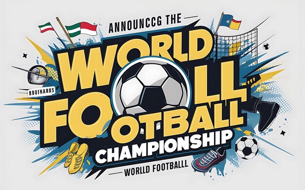 Photo football world cup background for banner soccer championship