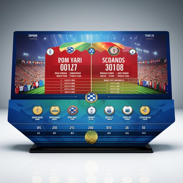 Photo football world cup final versus scoreboard template