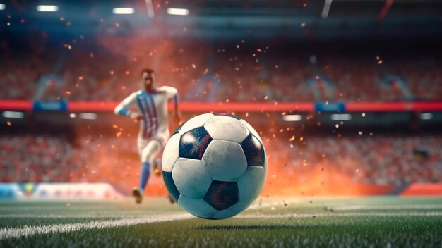 The footballer adept touch allows them to maintain control ball Generative AI