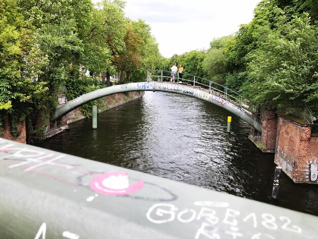 Footbridge over river