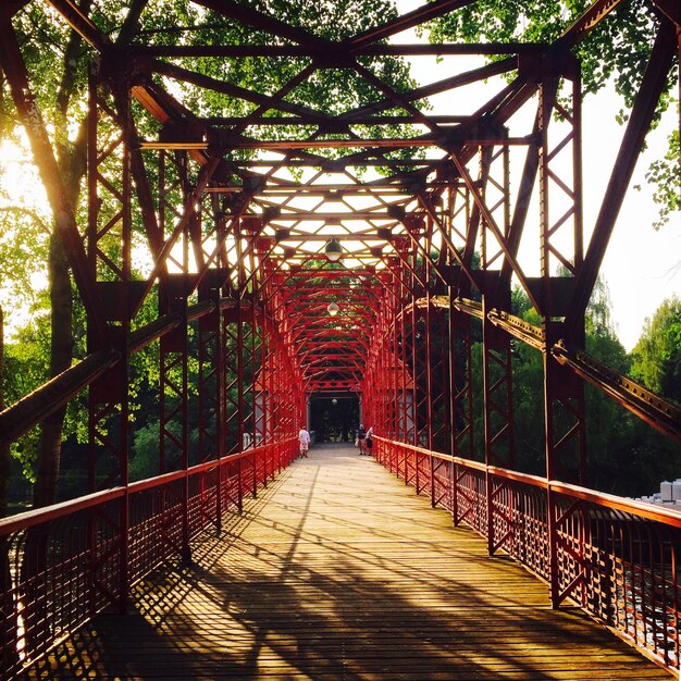 Footbridge over walkway