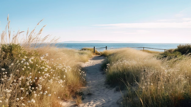 Photo footpath to the beach