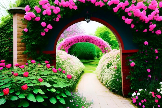 Footpath with Flowers