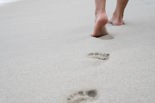 Footprint on the beach