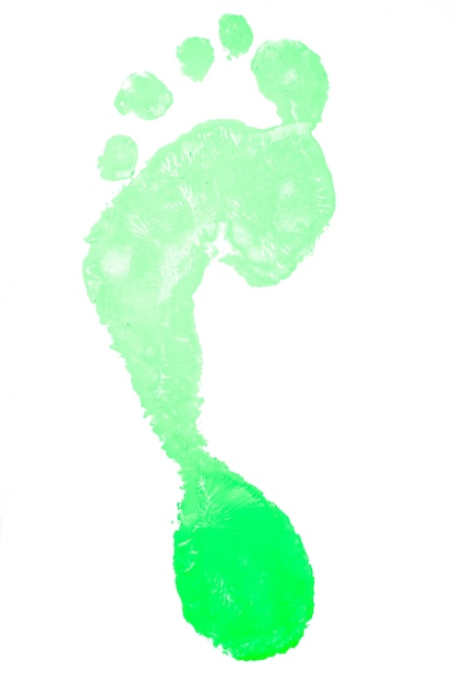 Photo footprint of a colour green