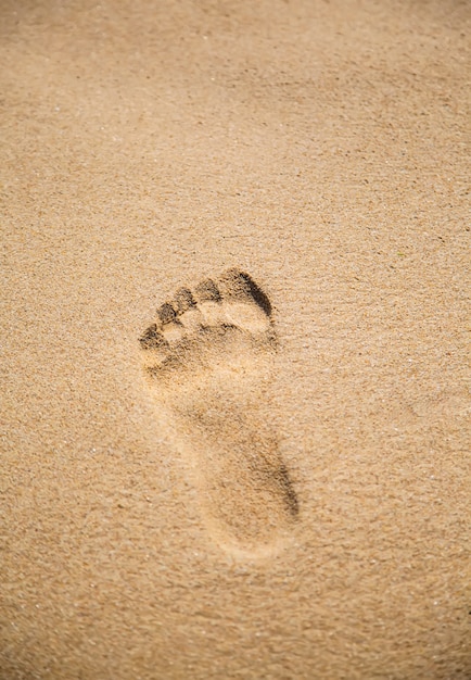 Footprint in the sand