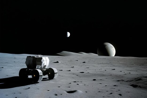 Foto impronte di piedi come prova dell'esistenza di persone sulla luna generate