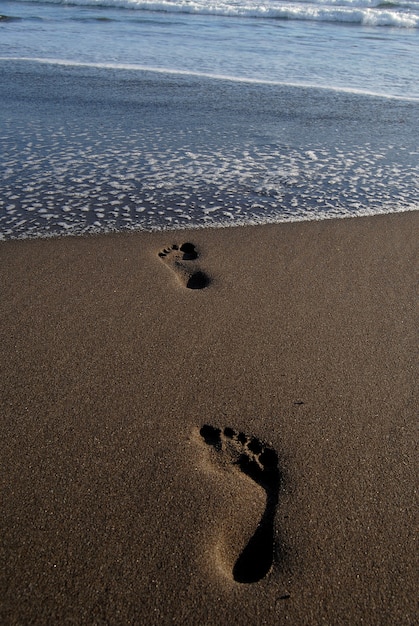 Footprints at beach