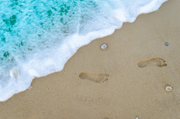 Footprints on the sand