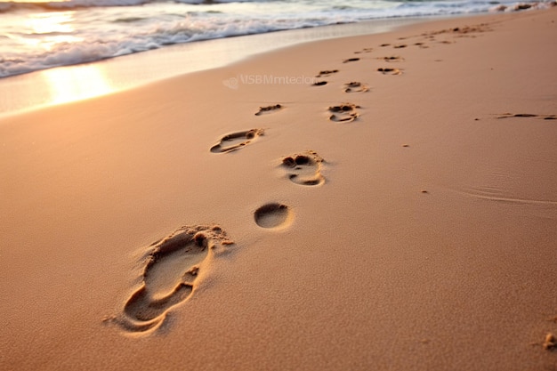 Отпечатки ног в песке