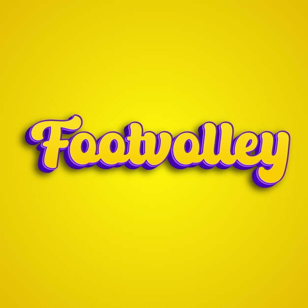 Footvolley typography 3d design yellow pink white background photo jpg