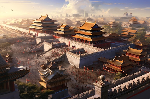 Forbidden City Bustle Guards Scholars and Artisans