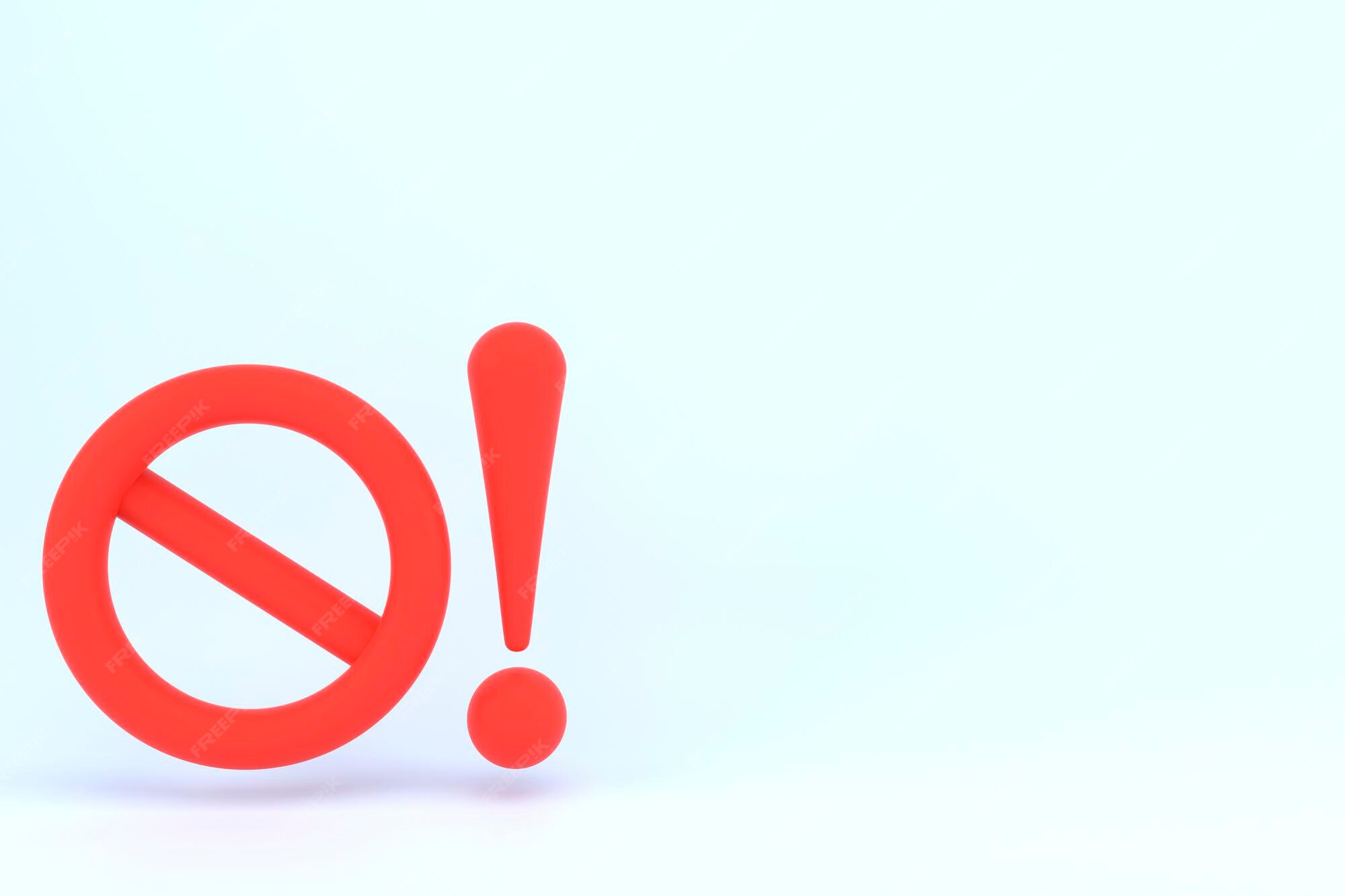 Premium Photo | Forbidden red sign with copy space on pastel background