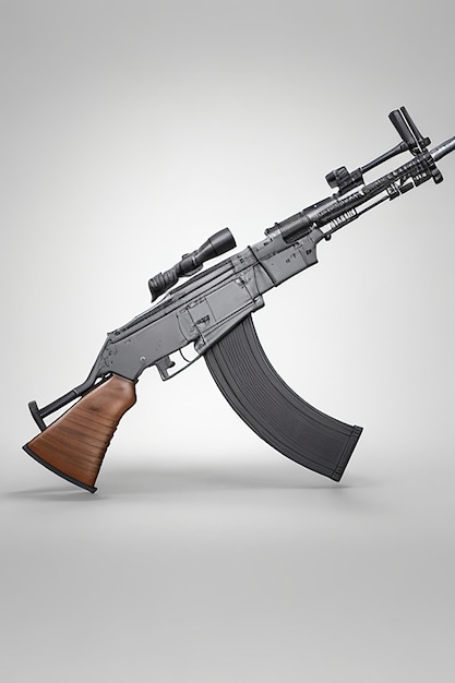 Foto forceer ak47 pistool witte achtergrond