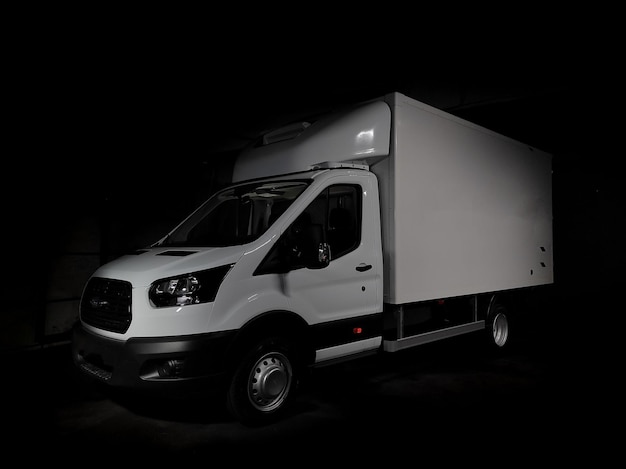 Ford transit in the dark High quality photo