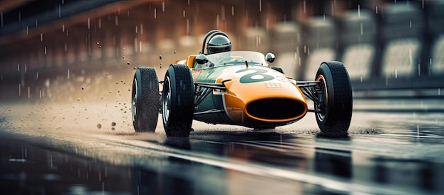 ford wallpaper harvard f1 driver racing in the rain in the style of conceptual portraiture