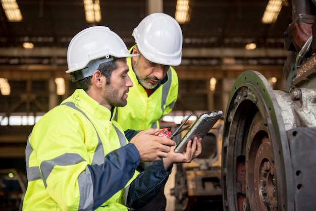 Foreman working in the factory