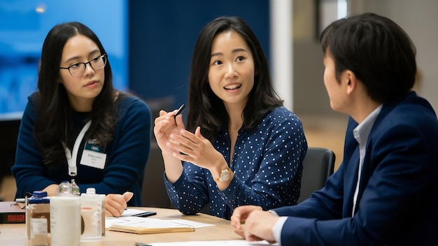 法医学検査官が議論している