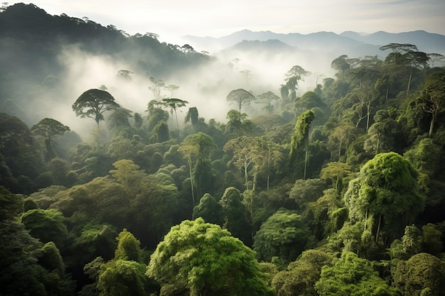 A forest in the amazon rainforest